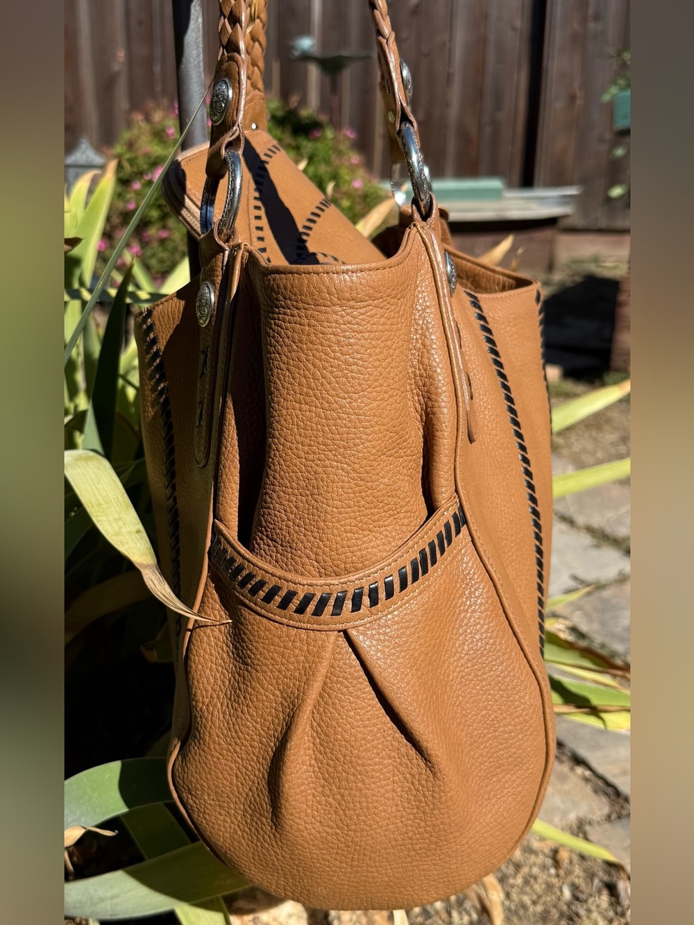 Brighton Mesa Vintage Leather Hobo Bag & Wallet Set - Picture 5 of 16